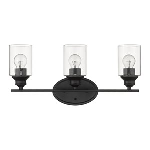 Acclaim Lighting Gemma 3-Light Matte Black Modern Vanity Light