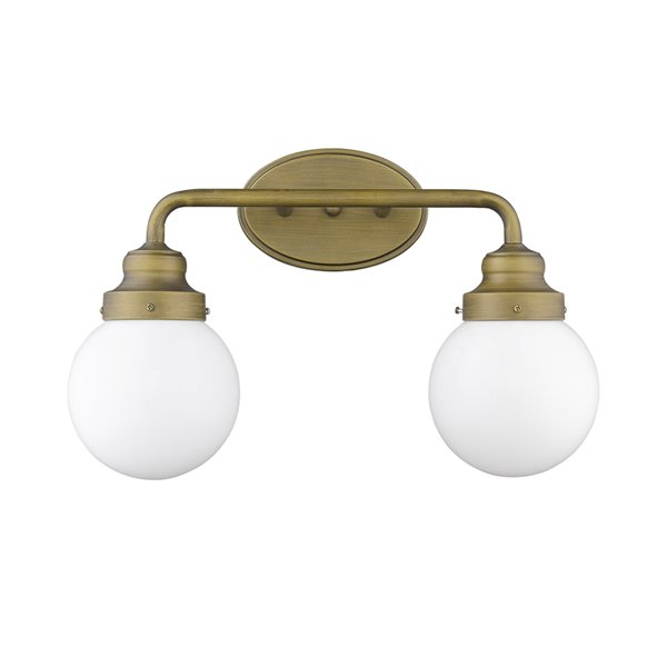 Acclaim Lighting Portsmith 2-Light Raw Brass Modern Vanity Light