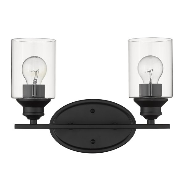 Acclaim Lighting Gemma 2-Light Matte Black Modern Vanity Light