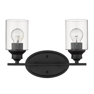 Acclaim Lighting Gemma 2-Light Matte Black Modern Vanity Light