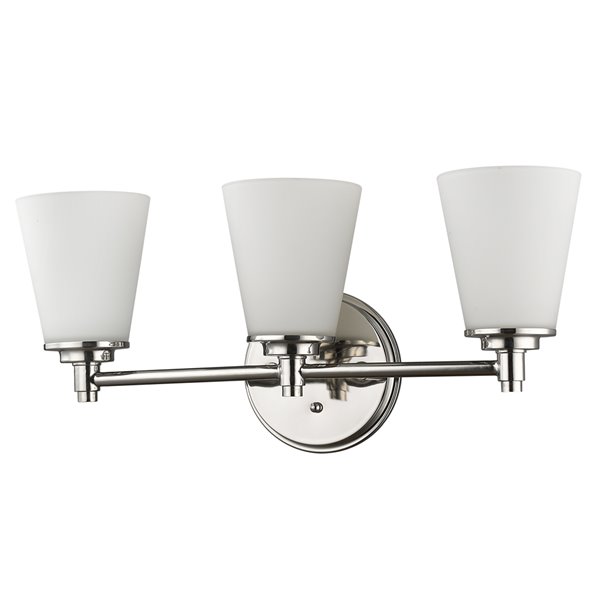 Acclaim Lighting Conti 3-Light Modern Vanity Light - Polished Nickel