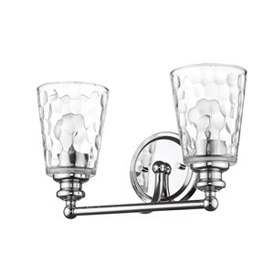 Applique pour meuble-lavabo à 2 lumières Mae de Acclaim Lighting, chrome