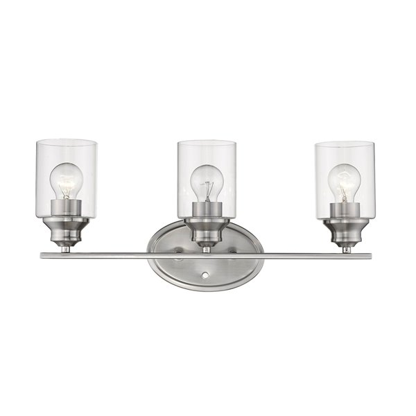 Applique de meuble-lavabo Gemma de Acclaim Lighting, 3 lumières nickel satiné