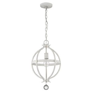 Pendentif à 1 lumière Callie de Acclaim Lighting, blanc campagnard
