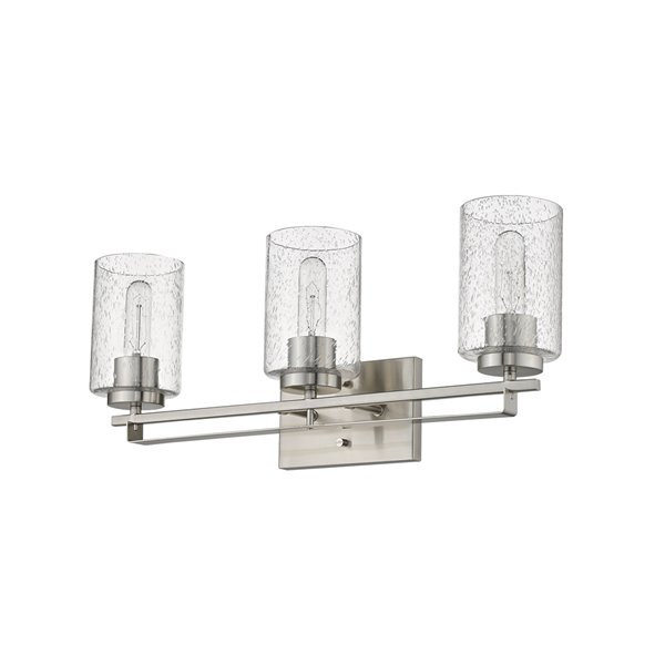 Applique pour meuble-lavabo à 3 lumières Orella de Acclaim Lighting, nickel satiné