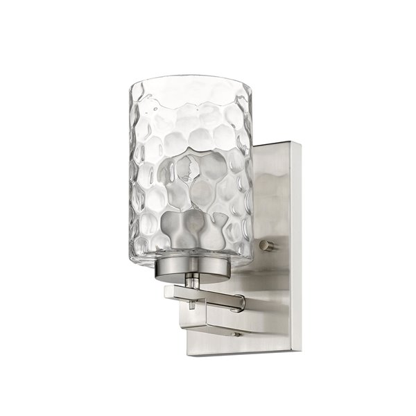 Acclaim Lighting Livvy 4.75-in 1-Light Satin Nickel Wall Sconce