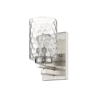 Acclaim Lighting Livvy 4.75-in 1-Light Satin Nickel Wall Sconce