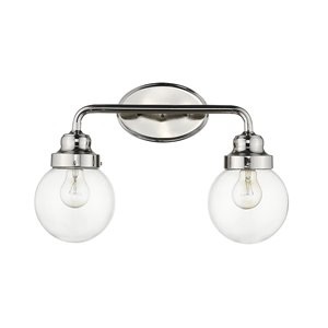 Luminaire pour salle de bain Portsmith de Acclaim Lighting, 2 lumières, nickel poli