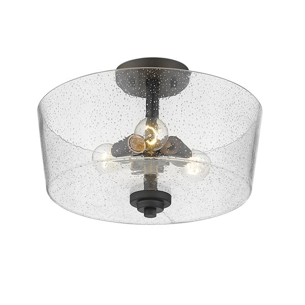 Acclaim Lighting Rowe 15-in Modern 3-Light Oil-Rubbed Bronze Semi-Flush Mount