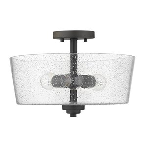 Semi-plafonnier moderne à 3 ampoules Rowe de Acclaim Lighting, 15 po, bronze huilé