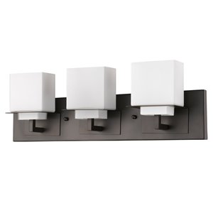 Applique pour meuble-lavabo Rampart de Acclaim Lighting, 3 lumières, bronze huilé