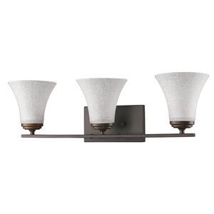 Luminaire pour salle de bain Union de Acclaim Lighting, 3 lumières, bronze huilé