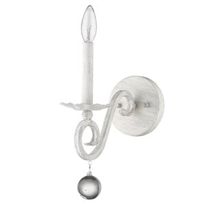 Applique murale Callie de Acclaim Lighting, 5 po, 1 lumière, blanc campagnard