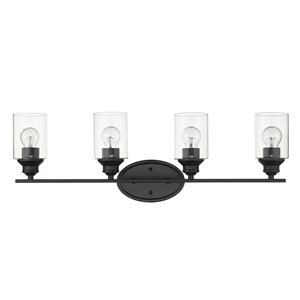Applique de meuble-lavabo Gemma de Acclaim Lighting, 4 lumières, noir