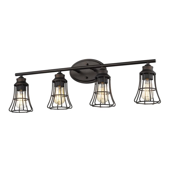 Acclaim Lighting Piers 4-Light Oil-Rubbed Bronze Rustic Vanity Light