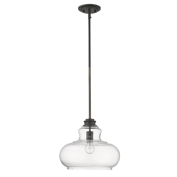 Acclaim Lighting Torrel Modern  1-Light Oil-Rubbed Bronze Dome Pendant with Glass Shade