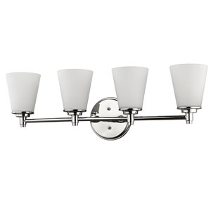 Luminaire pour salle de bain Conti de Acclaim Lighting, 4 lumières, nickel poli