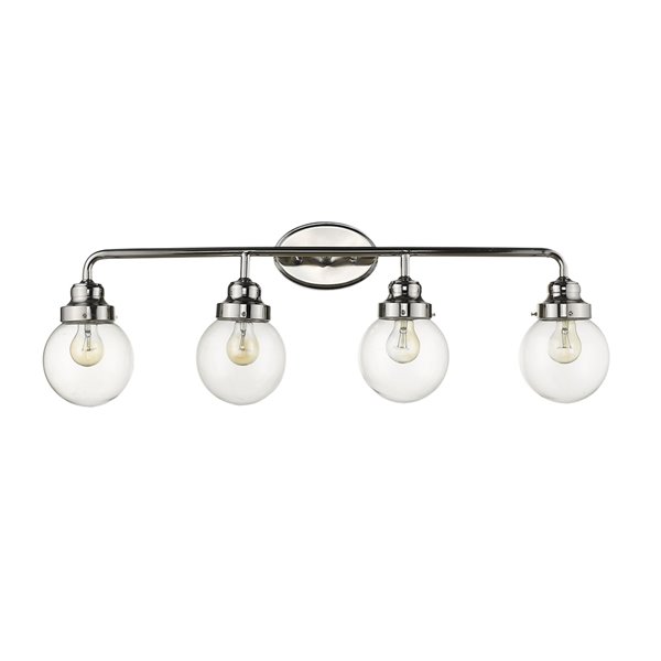 Acclaim Lighting Portsmith 4-Light Polished Nickel Modern Vanity Light