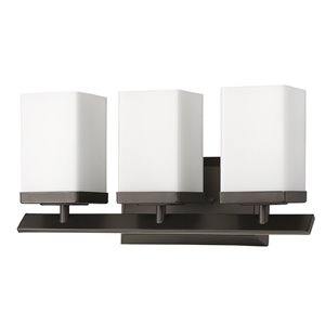 Applique pour meuble-lavabo Burgundy de Acclaim Lighting, 3 lumières, bronze huilé