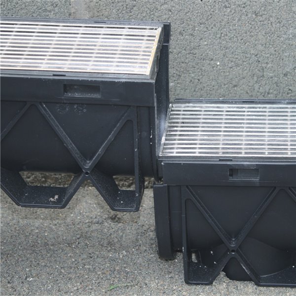 Reln Storm Drain Channel with Stainless Steel Grate