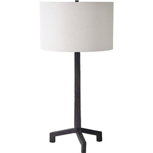 Lampe de Table Solyn de Notre Dame Design, 34 po, abat-jour en tissu, noir