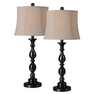 Lampe de table standard Diandra de Notre Dame Design, bronze, 2 mcx