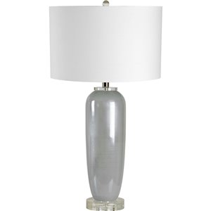 Lampe de Table Carlen de Notre Dame Design, 29 po, abat-jour en tissu, bleu