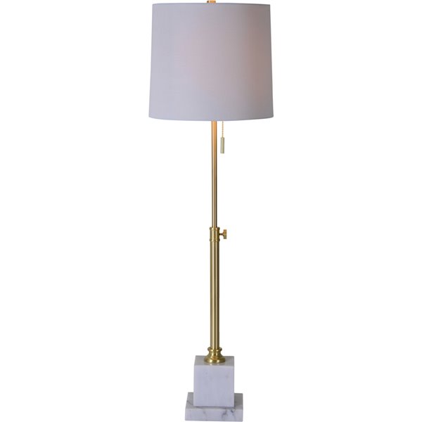 Notre Dame Design Blythwood 35 5 In Brass Standard Pull Chain Table Lamp With Fabric Shade Ndd20lt895 Rona Brass Standard Pull Chain Table Lamp, Pull Chain Floor Lamp