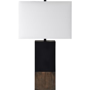 Lampe de Table Maro de Notre Dame Design, 20 po, abat-jour en tissu, brun