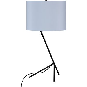 Lampe de Table Hollis de Notre Dame Design, 27,5 po, abat-jour en tissu, gris