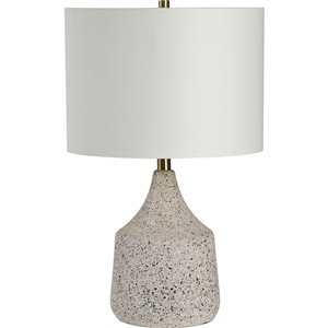 Lampe de Table Ontario de Notre Dame Design, 22 po, abat-jour en tissu, brun