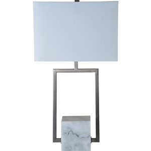 Lampe de Tablej Townley de Notre Dame Design, 25,5 po, abat-jour en tissu, noir