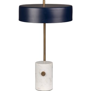 Lampe de Table Monte de Notre Dame Design, 20,75 po, abat-jour en métal, laiton