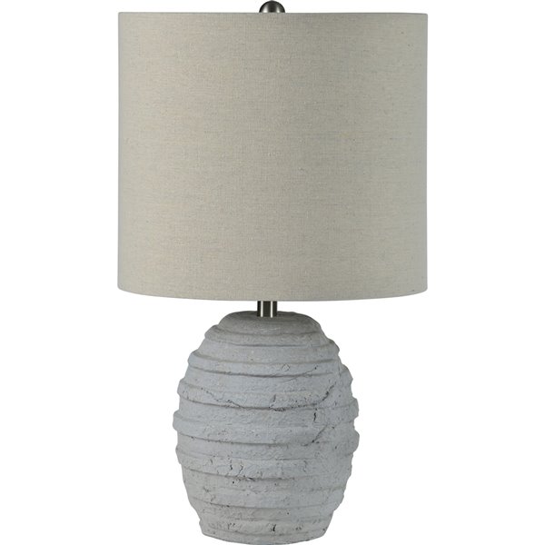 Notre Dame Design Lanza 20-in Gray Standard 3-Way Table Lamp with ...