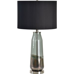 Lampe de Table Carrin de Notre Dame Design, 29,5 po, abat-jour en tissu, noir