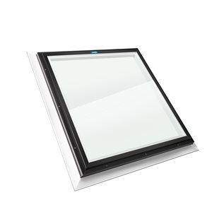 Columbia Double Glazed Clear 22.5 x 22.5 Self Flashing Glass Fixed Skylight - Black