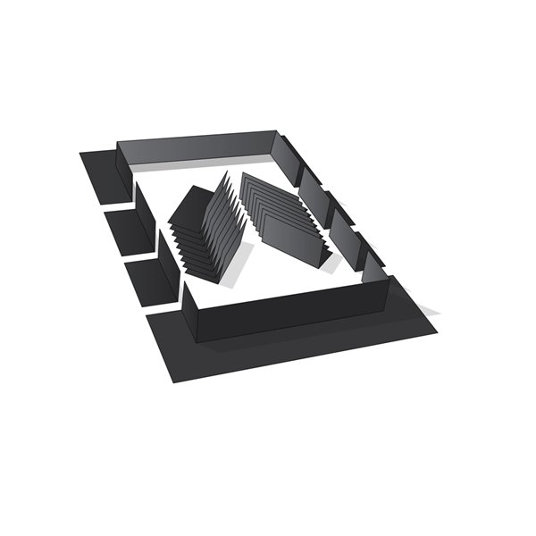 Columbia Curb Mount Flashing Kit for Model 52 Series Skylights - Black