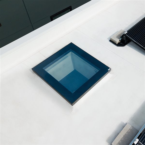 FAKRO 36 x 36 Flat Roof Access Triple Glazed Laminated Glass Skylight