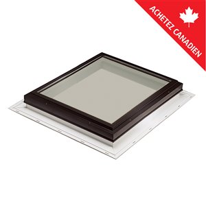 Columbia Double Glazed Bronze 46.5 x 46.5 Self Flashing Glass Fixed Skylight - Brown