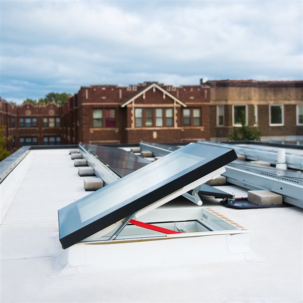 FAKRO 30 x 36 Flat Roof Access Triple Glazed Laminated Glass Skylight