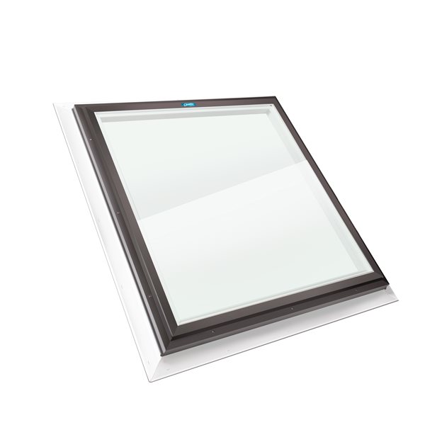 Columbia Double Glazed Clear 46.5 x 46.5 Self Flashing Glass Fixed Skylight - Brown