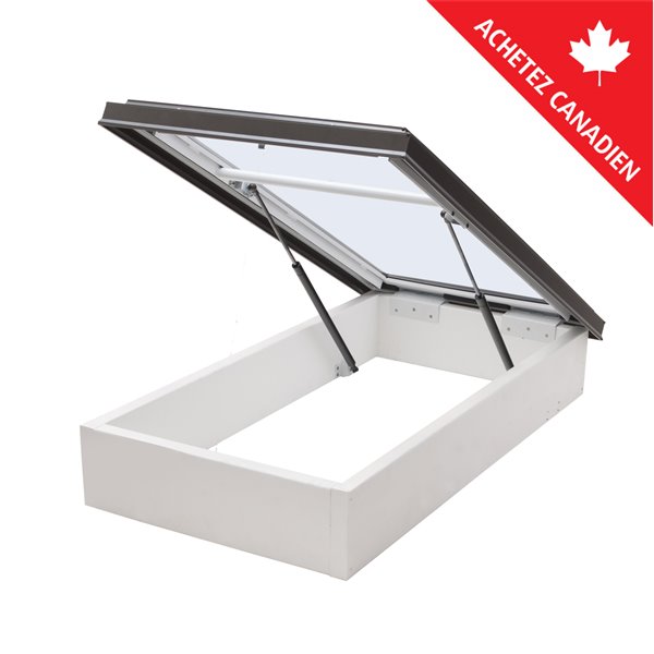 Columbia Double Glazed Clear 30.5 x 30.5 Glass Roof Access Hatch - Brown