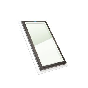 Columbia Double Glazed Neat 22.5 x 46.5 Self Flashing Glass Fixed Skylight - Brown