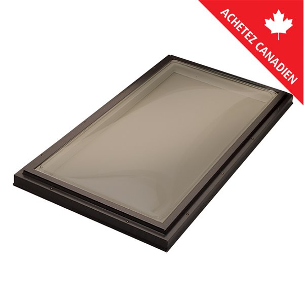 Columbia Double Glazed Bronze 22.5 x 34.5 Acrylic Dome Skylight - Brown