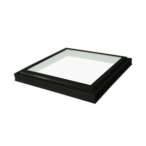 Columbia Tempered Glass Curb Mount Fixed Skylight - 22.5-in x 22.5-in - Black