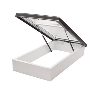 Columbia Double Glazed Clear 30.5 x 30.5 Acrylic Dome Roof Access Hatch - Black