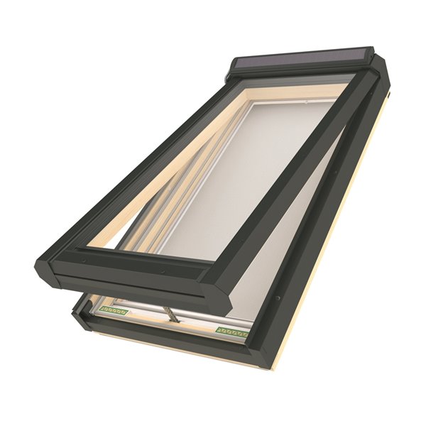 FAKRO 21 x 38-1/8 Deck Mount Solar Venting Laminated Glass Skylight