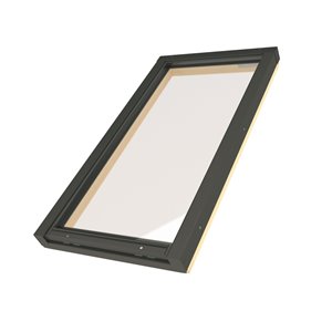 Puits de lumière fixe en verre trempé sur cadre de Fakro, 21 po x 70,5 po, gris