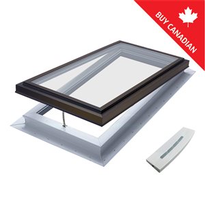 Columbia Double Glazed Clear 22.5 x 46.5 Self Flashing Deluxe Electric Venting Glass Skylight