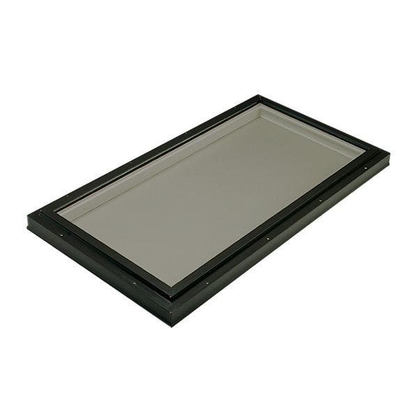 Columbia Double Glazed Bronze 22.5 x 34.5 Curb Mount Glass Fixed Skylight - Black